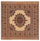 Handmade Afghan Herati Rug | 153 x 142 cm | 5'1" x 4' - Najaf Rugs & Textile