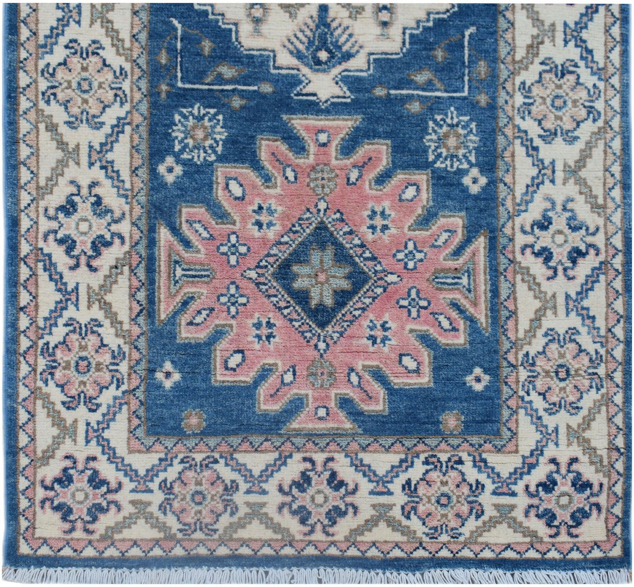 Handmade Afghan Kazakh Hallway Runner | 195 x 78 cm | 6'5" x 2'7" - Najaf Rugs & Textile