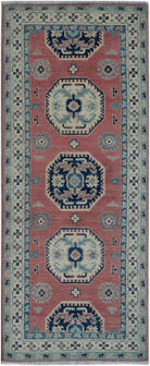 Handmade Afghan Kazakh Hallway Runner | 197 x 78 cm | 6'6" x 2'7" - Najaf Rugs & Textile