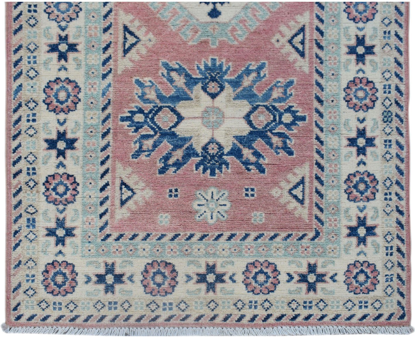 Handmade Afghan Kazakh Hallway Runner | 205 x 82 cm | 6'9" x 2'8" - Najaf Rugs & Textile