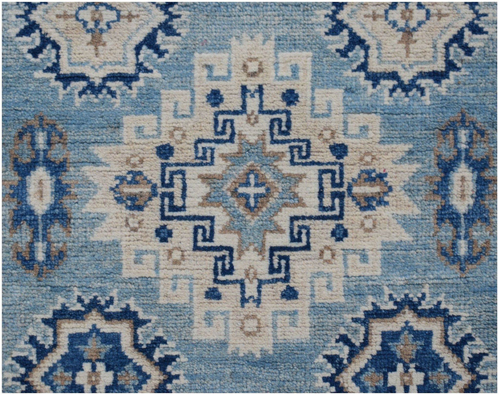 Handmade Afghan Kazakh Hallway Runner | 238 x 79 cm | 7'10" x 2'7" - Najaf Rugs & Textile