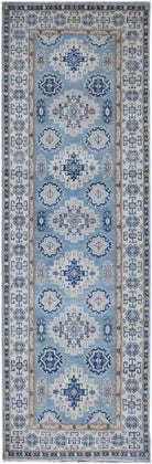 Handmade Afghan Kazakh Hallway Runner | 238 x 79 cm | 7'10" x 2'7" - Najaf Rugs & Textile