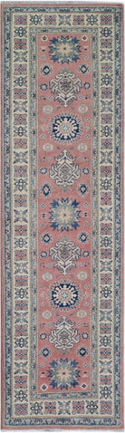 Handmade Afghan Kazakh Hallway Runner | 276 x 79 cm | 9'1" x 2'8" - Najaf Rugs & Textile