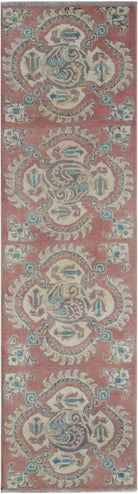 Handmade Afghan Kazakh Hallway Runner | 282 x 76 cm | 9'3" x 2'6" - Najaf Rugs & Textile