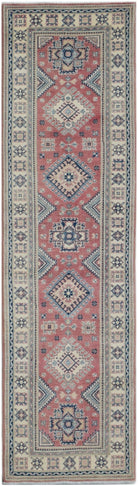 Handmade Afghan Kazakh Hallway Runner | 286 x 80 cm | 9'5" x 2'8" - Najaf Rugs & Textile