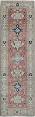 Handmade Afghan Kazakh Hallway Runner | 289 x 81 cm | 9'6" x 2'9" - Najaf Rugs & Textile