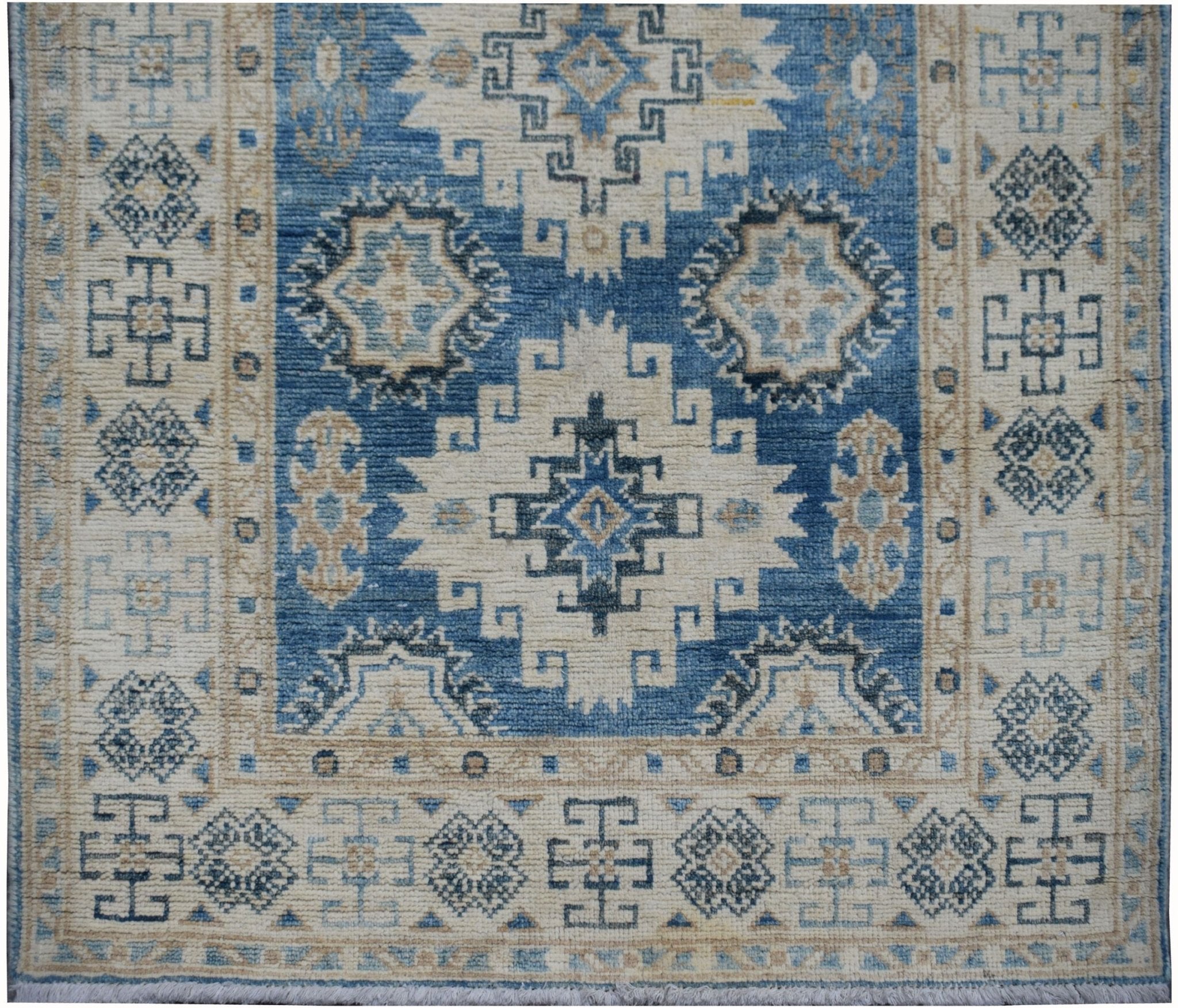 Handmade Afghan Kazakh Hallway Runner | 290 x 77 cm | 9'6" x 2'6" - Najaf Rugs & Textile