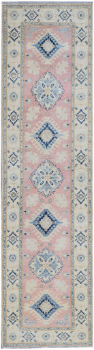 Handmade Afghan Kazakh Hallway Runner | 292 x 77 cm | 9'7" x 2'7" - Najaf Rugs & Textile