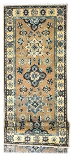 Handmade Afghan Kazakh Hallway Runner | 292 x 79 cm | 9'5" x 2'6" - Najaf Rugs & Textile