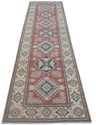 Handmade Afghan Kazakh Hallway Runner | 292 x 79 cm | 9'7" x 2'8" - Najaf Rugs & Textile