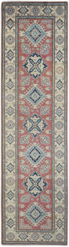 Handmade Afghan Kazakh Hallway Runner | 292 x 79 cm | 9'7" x 2'8" - Najaf Rugs & Textile