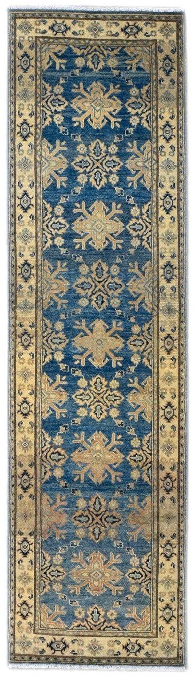 Handmade Afghan Kazakh Hallway Runner | 292 x 81 cm | 9'5" x 2'6" - Najaf Rugs & Textile