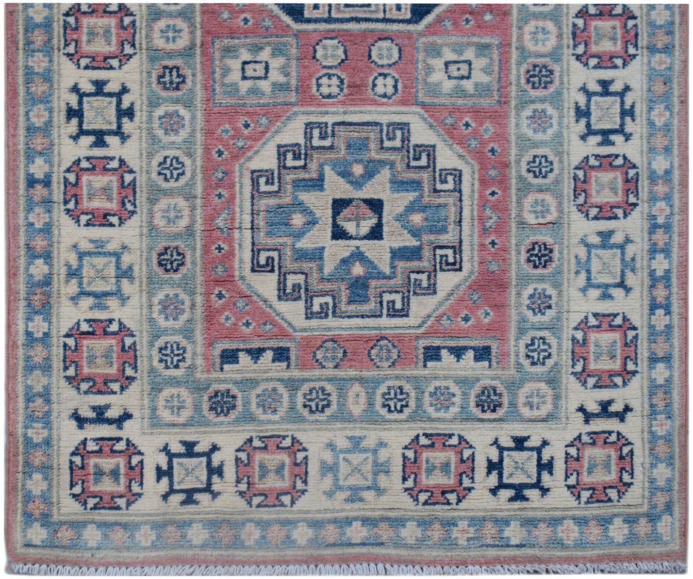 Handmade Afghan Kazakh Hallway Runner | 294 x 82 cm | 9'8" x 2'8" - Najaf Rugs & Textile