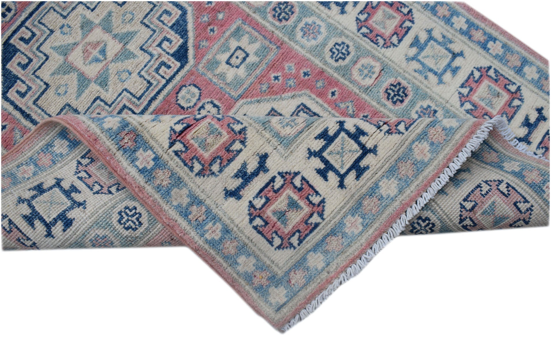 Handmade Afghan Kazakh Hallway Runner | 294 x 82 cm | 9'8" x 2'8" - Najaf Rugs & Textile