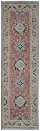 Handmade Afghan Kazakh Hallway Runner | 294 x 85 cm | 9'8" x 2'9" - Najaf Rugs & Textile