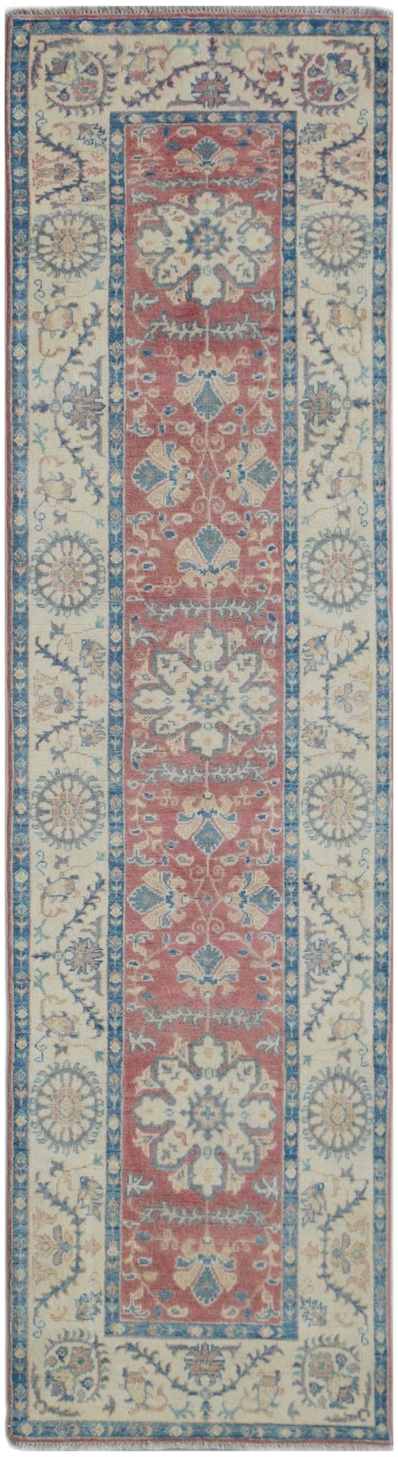 Handmade Afghan Kazakh Hallway Runner | 295 x 80 cm | 9'8" x 2'8" - Najaf Rugs & Textile