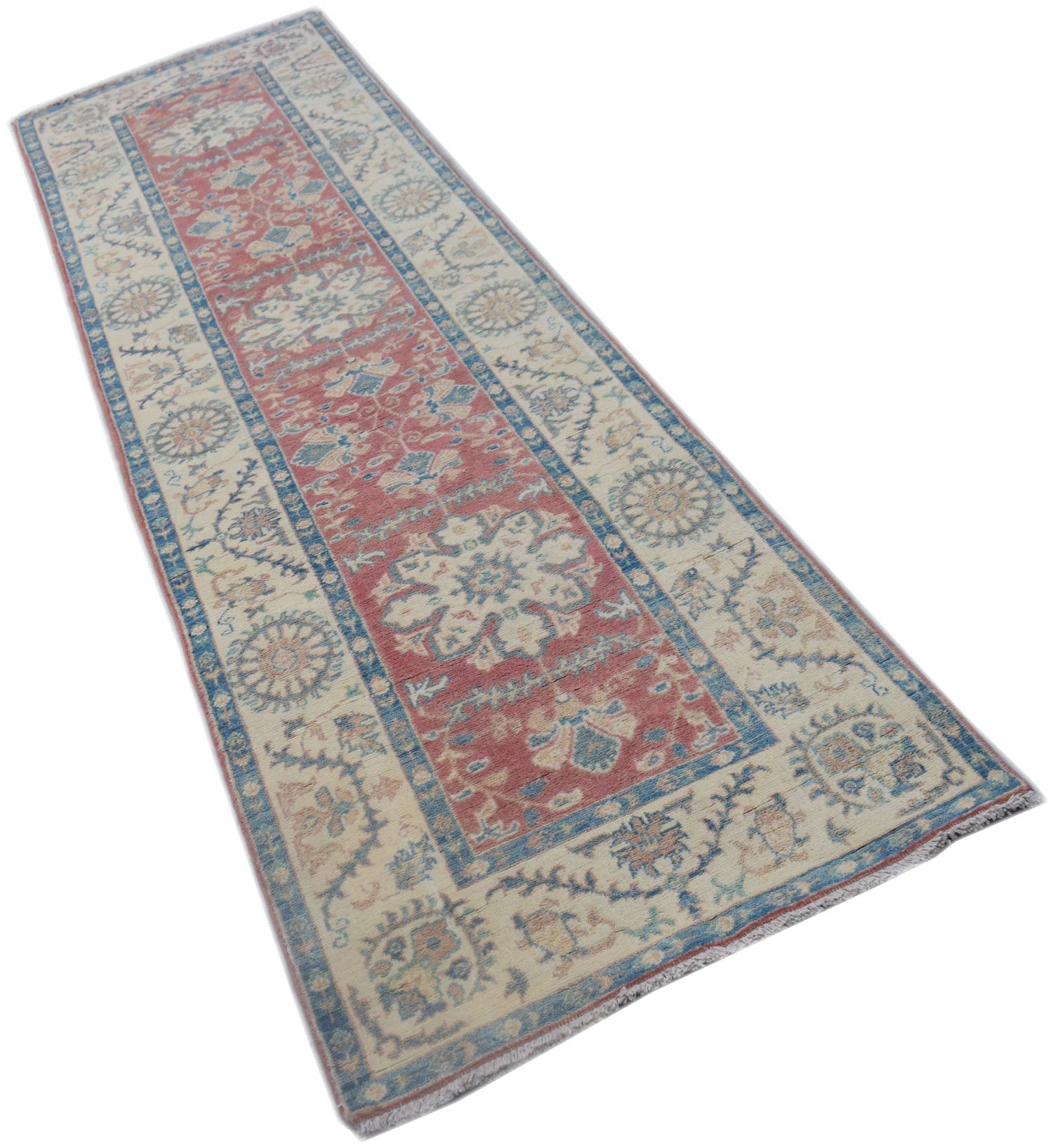 Handmade Afghan Kazakh Hallway Runner | 295 x 80 cm | 9'8" x 2'8" - Najaf Rugs & Textile