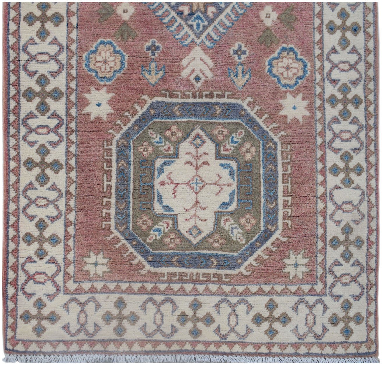 Handmade Afghan Kazakh Hallway Runner | 295 x 80 cm | 9'8" x 2'8" - Najaf Rugs & Textile