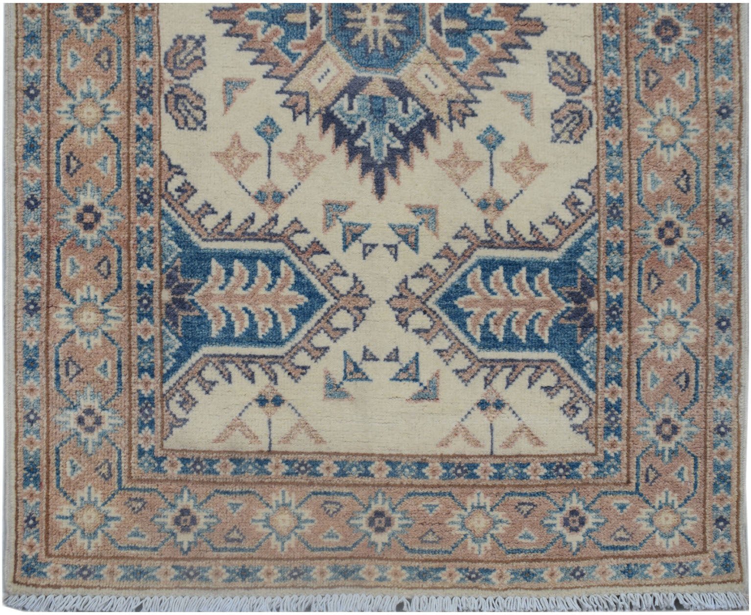 Handmade Afghan Kazakh Hallway Runner | 298 x 77 cm | 9'10" x 2'7" - Najaf Rugs & Textile