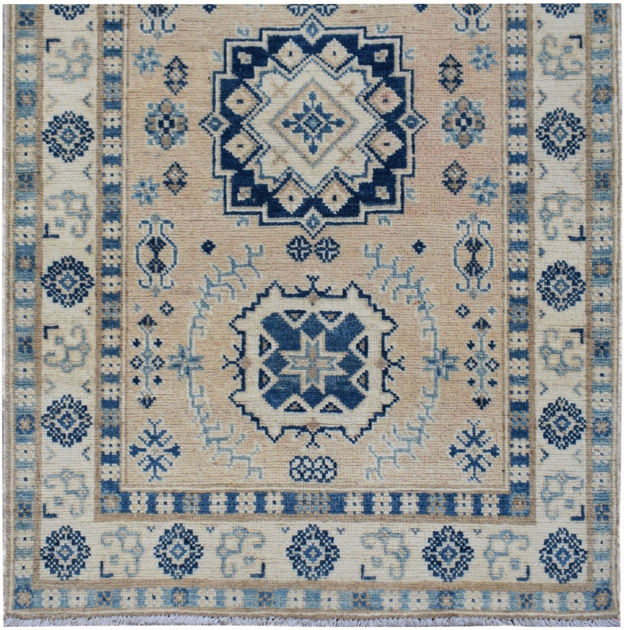 Handmade Afghan Kazakh Hallway Runner | 299 x 80 cm | 9'10" x 2'8" - Najaf Rugs & Textile