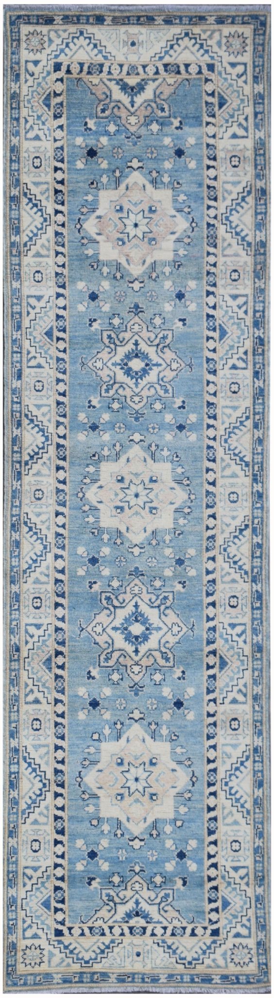 Handmade Afghan Kazakh Hallway Runner | 300 x 80 cm | 9'10" x 2'7" - Najaf Rugs & Textile