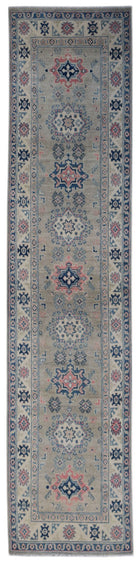 Handmade Afghan Kazakh Hallway Runner | 305 x 83 cm | 10' x 2'8" - Najaf Rugs & Textile