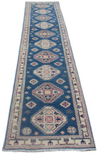 Handmade Afghan Kazakh Hallway Runner | 315 x 67 cm | 10'4" x 2'3" - Najaf Rugs & Textile