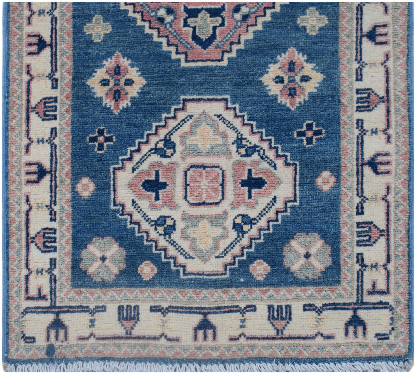 Handmade Afghan Kazakh Hallway Runner | 332 x 65 cm | 10'11" x 2'2" - Najaf Rugs & Textile