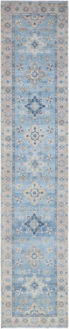 Handmade Afghan Kazakh Hallway Runner | 381 x 79 cm | 12'6" x 2'7" - Najaf Rugs & Textile