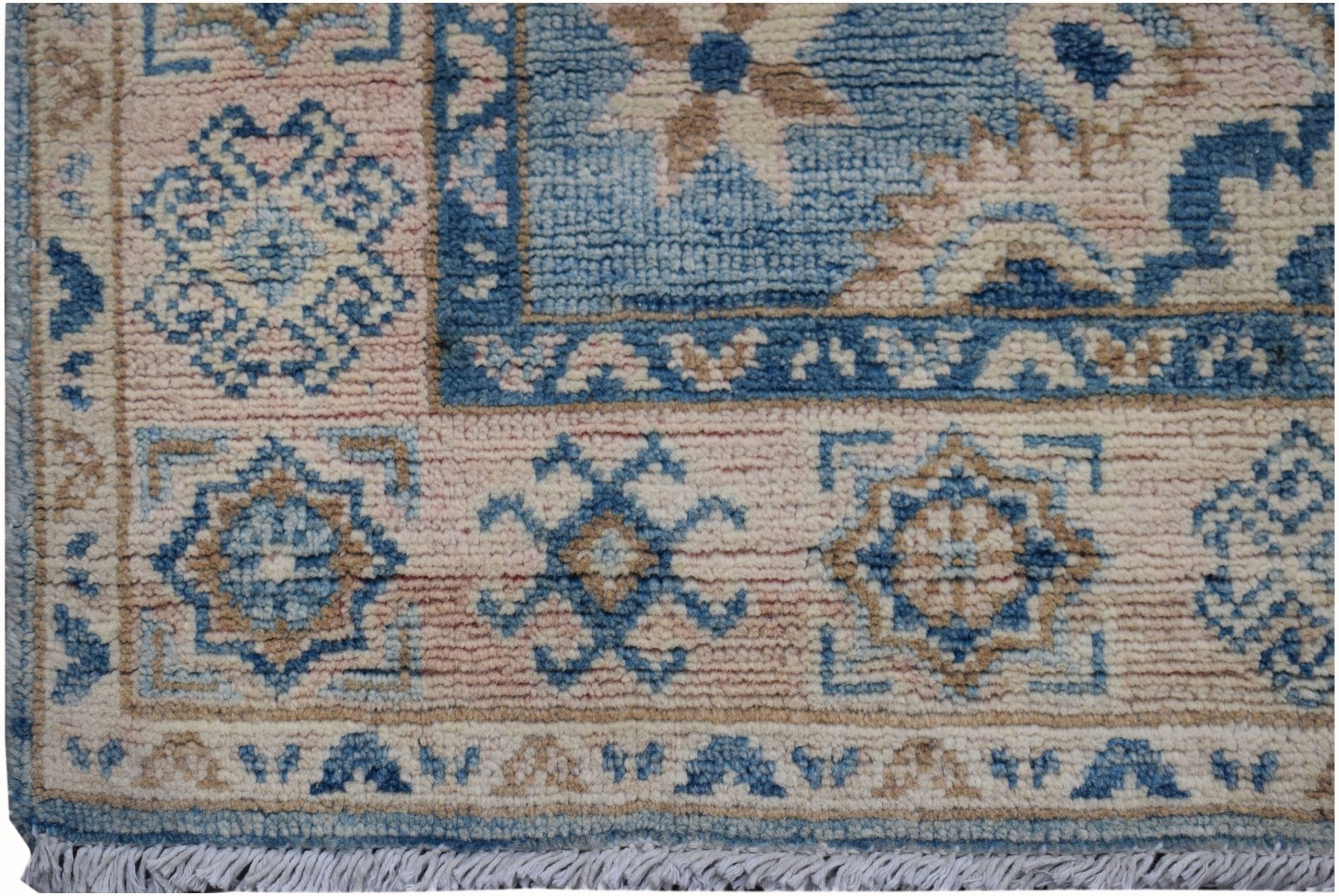 Handmade Afghan Kazakh Hallway Runner | 381 x 79 cm | 12'6" x 2'7" - Najaf Rugs & Textile