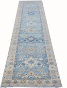 Handmade Afghan Kazakh Hallway Runner | 381 x 79 cm | 12'6" x 2'7" - Najaf Rugs & Textile