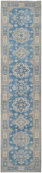 Handmade Afghan Kazakh Hallway Runner | 385 x 83 cm - Najaf Rugs & Textile