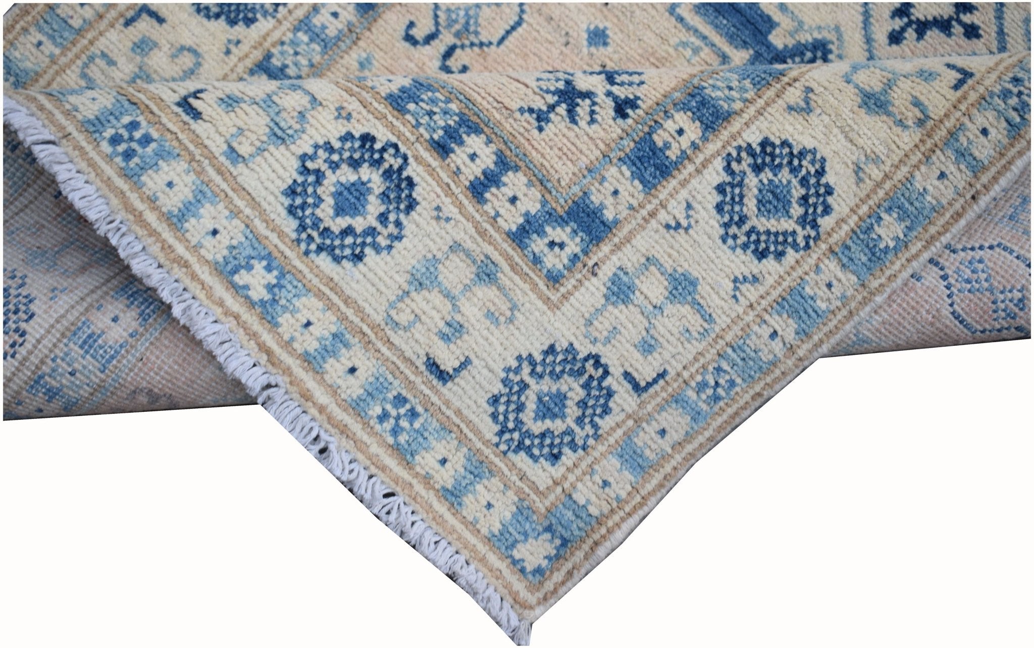 Handmade Afghan Kazakh Hallway Runner | 400 x 75 cm | 13'1" x 2'6" - Najaf Rugs & Textile