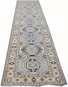 Handmade Afghan Kazakh Hallway Runner | 401 x 83 cm | 13'2" x 2'9" - Najaf Rugs & Textile