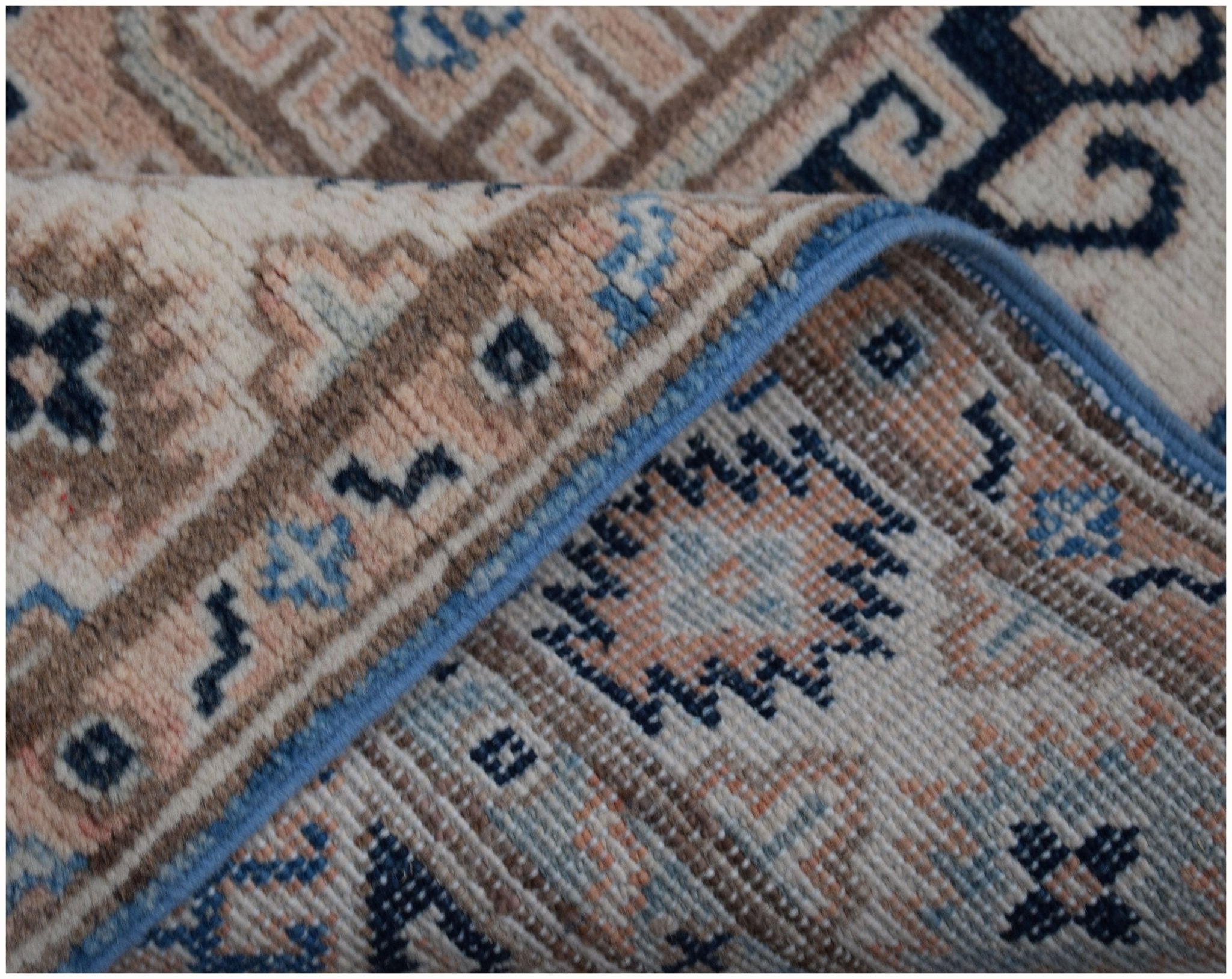 Handmade Afghan Kazakh Hallway Runner | 401 x 83 cm | 13'2" x 2'9" - Najaf Rugs & Textile