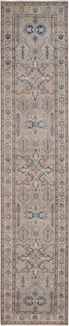 Handmade Afghan Kazakh Hallway Runner | 408 x 83 cm - Najaf Rugs & Textile