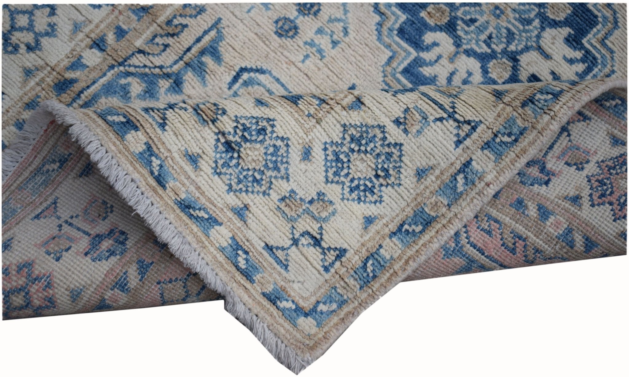 Handmade Afghan Kazakh Hallway Runner | 454 x 77 cm | 14'4" x 2'6" - Najaf Rugs & Textile