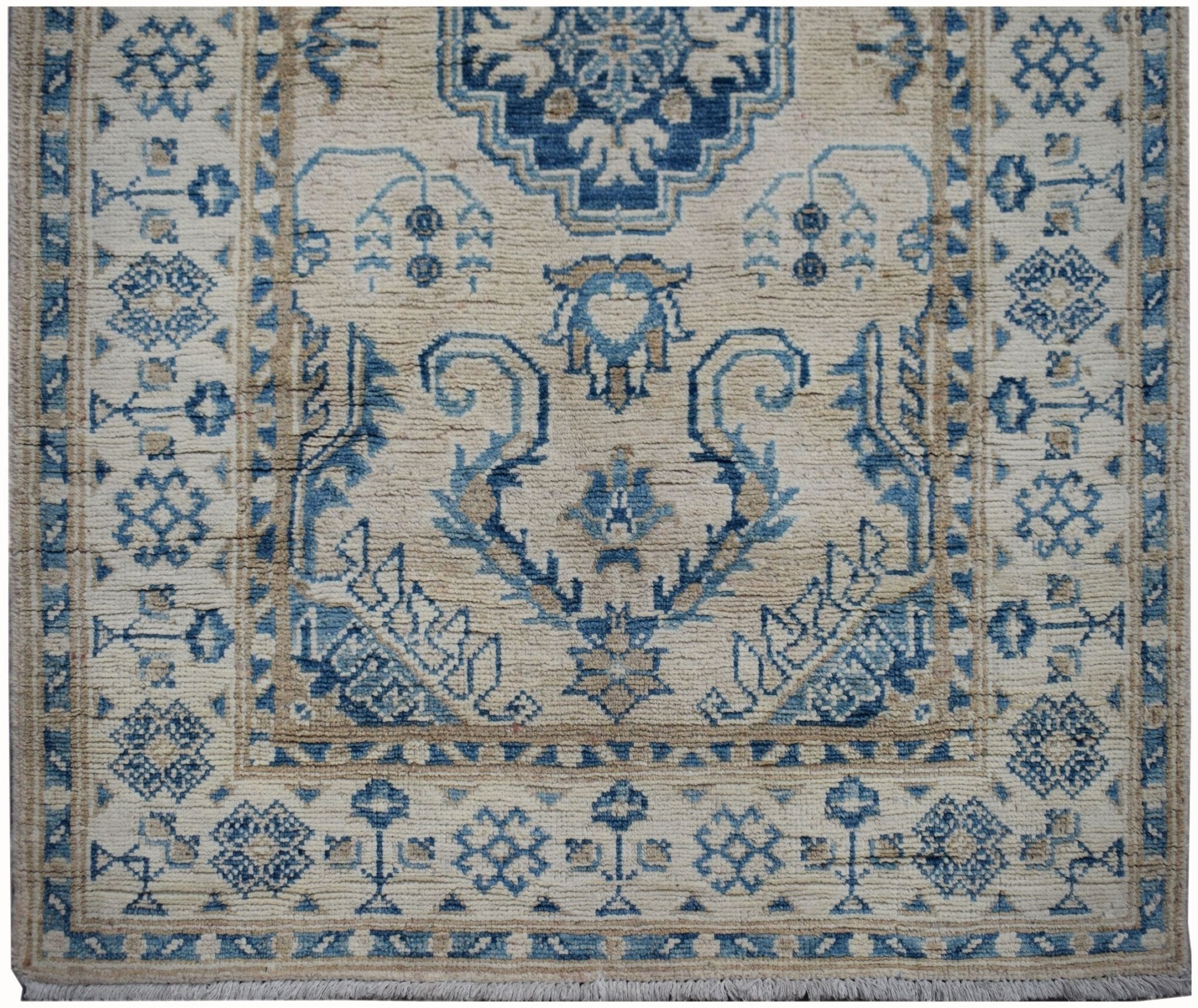 Handmade Afghan Kazakh Hallway Runner | 454 x 77 cm | 14'4" x 2'6" - Najaf Rugs & Textile