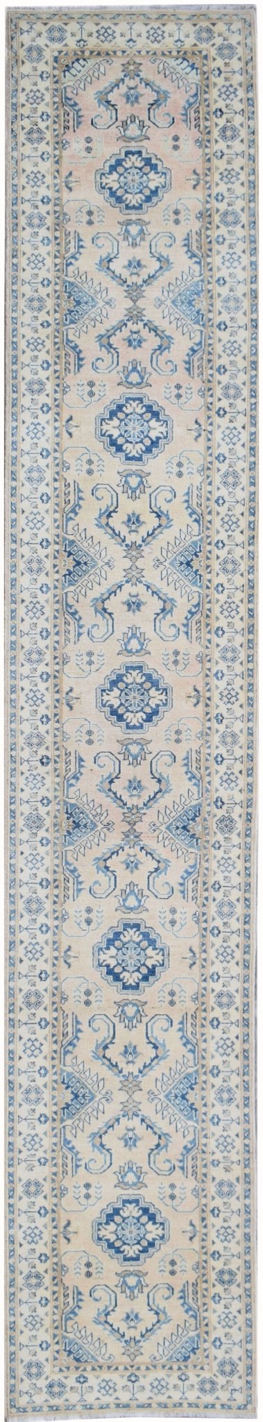 Handmade Afghan Kazakh Hallway Runner | 455 x 81 cm | 14'11" x 2'8" - Najaf Rugs & Textile