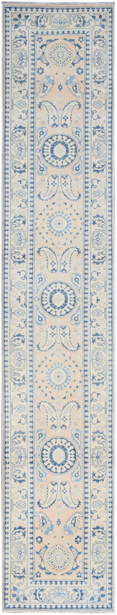 Handmade Afghan Kazakh Hallway Runner | 476 x 88 cm | 18'7" x 2'11" - Najaf Rugs & Textile