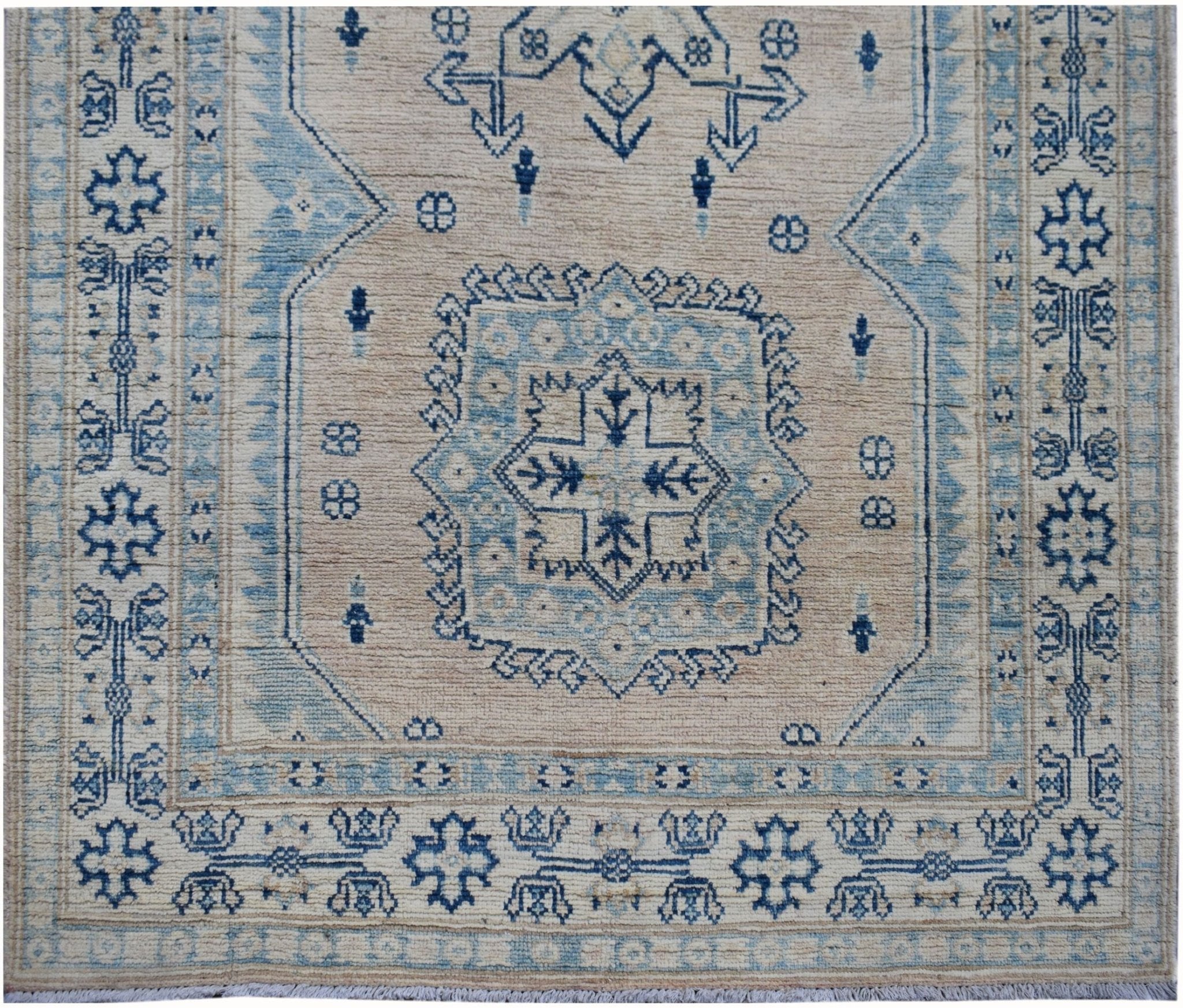 Handmade Afghan Kazakh Hallway Runner | 482 x 101 cm | 15'10" x 3'4" - Najaf Rugs & Textile