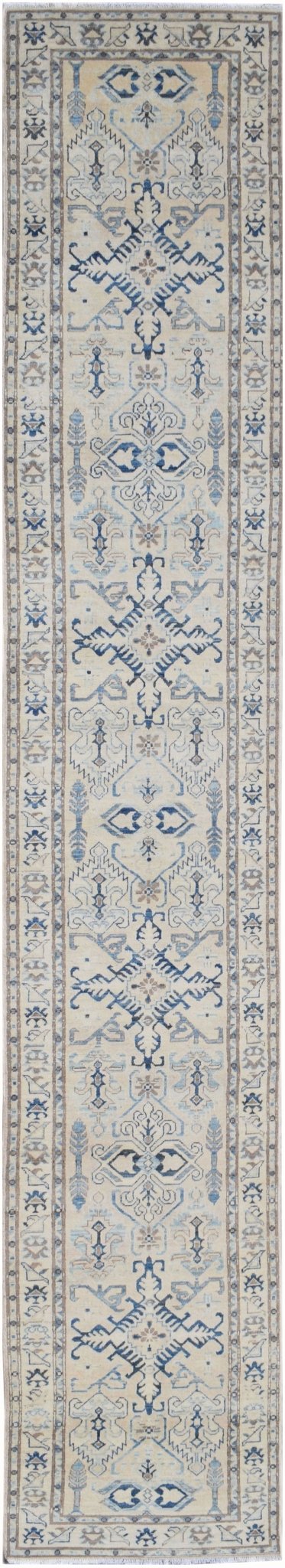 Handmade Afghan Kazakh Hallway Runner | 487 x 80 cm | 16' x 2'7" - Najaf Rugs & Textile