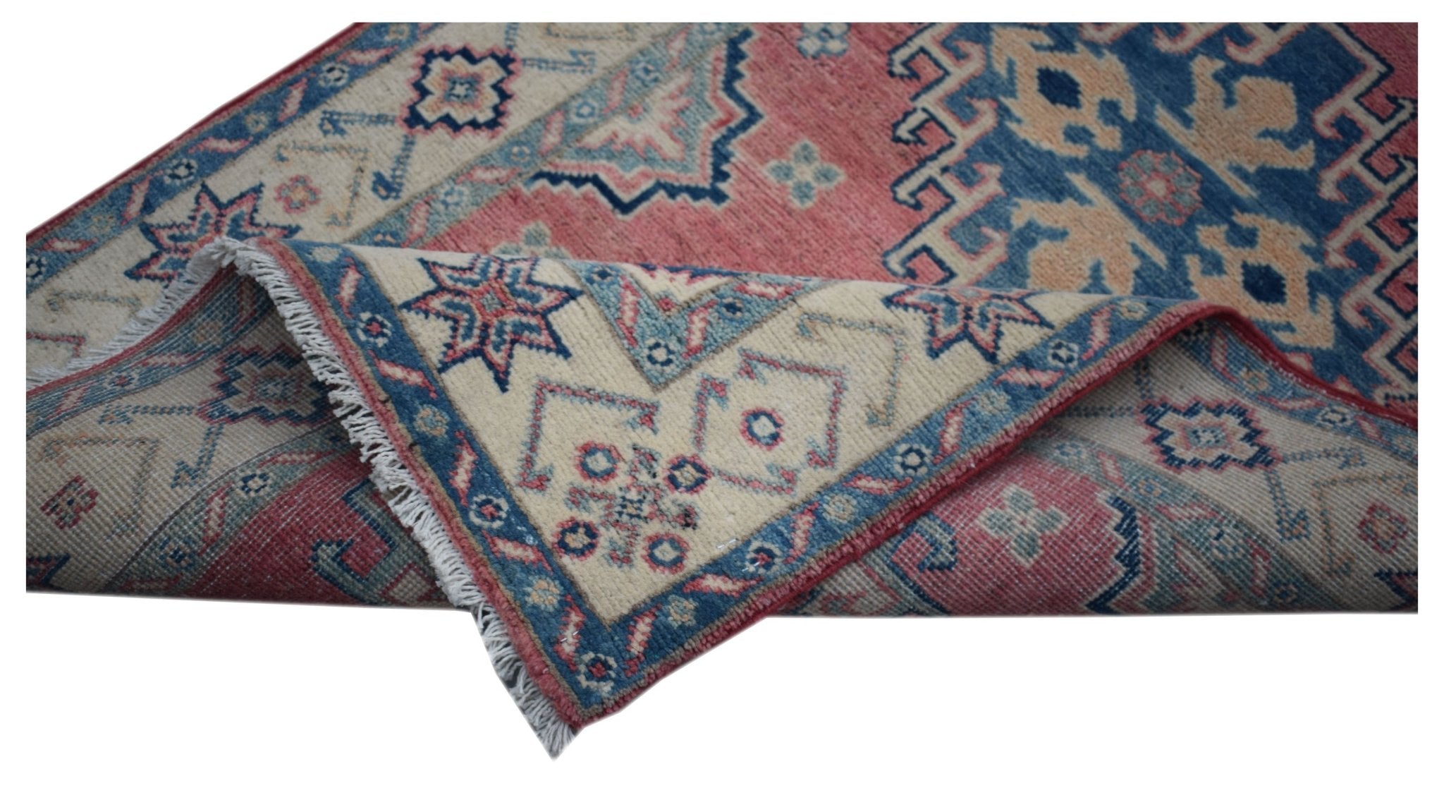 Handmade Afghan Kazakh Hallway Runner | 495 x 83 cm | 16'3" x 2'9" - Najaf Rugs & Textile