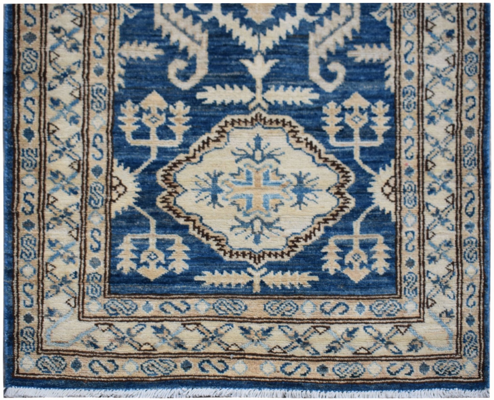 Handmade Afghan Kazakh Hallway Runner | 528 x 73 cm | 17'4" x 2'5" - Najaf Rugs & Textile