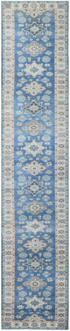 Handmade Afghan Kazakh Hallway Runner | 591 x 78 cm - Najaf Rugs & Textile