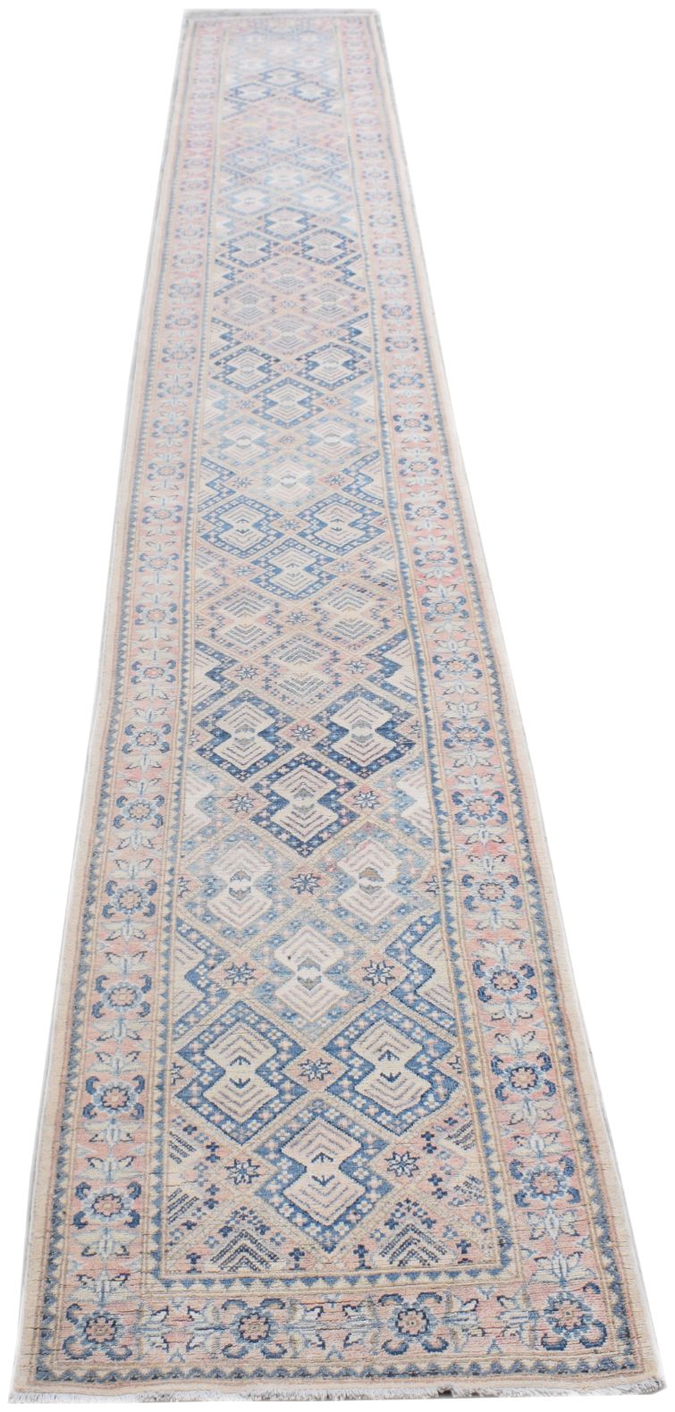 Handmade Afghan Kazakh Hallway Runner | 650 x 87 cm - Najaf Rugs & Textile