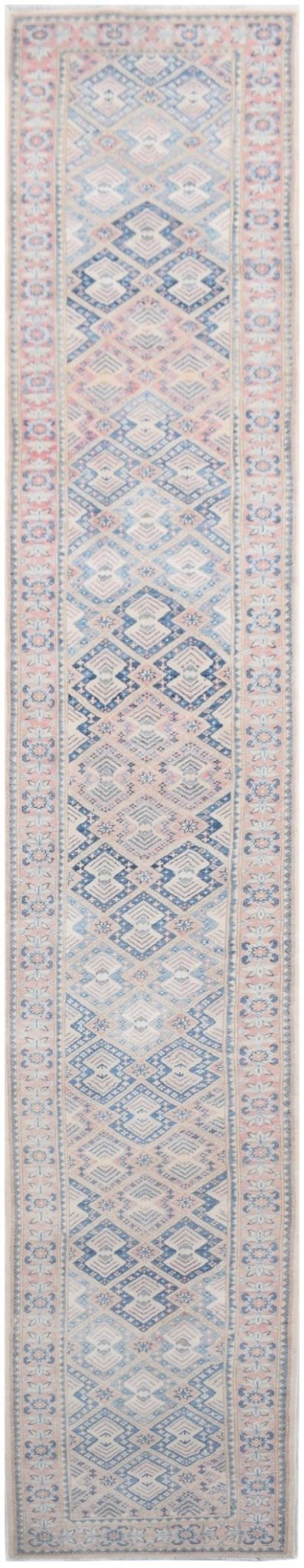 Handmade Afghan Kazakh Hallway Runner | 650 x 87 cm - Najaf Rugs & Textile