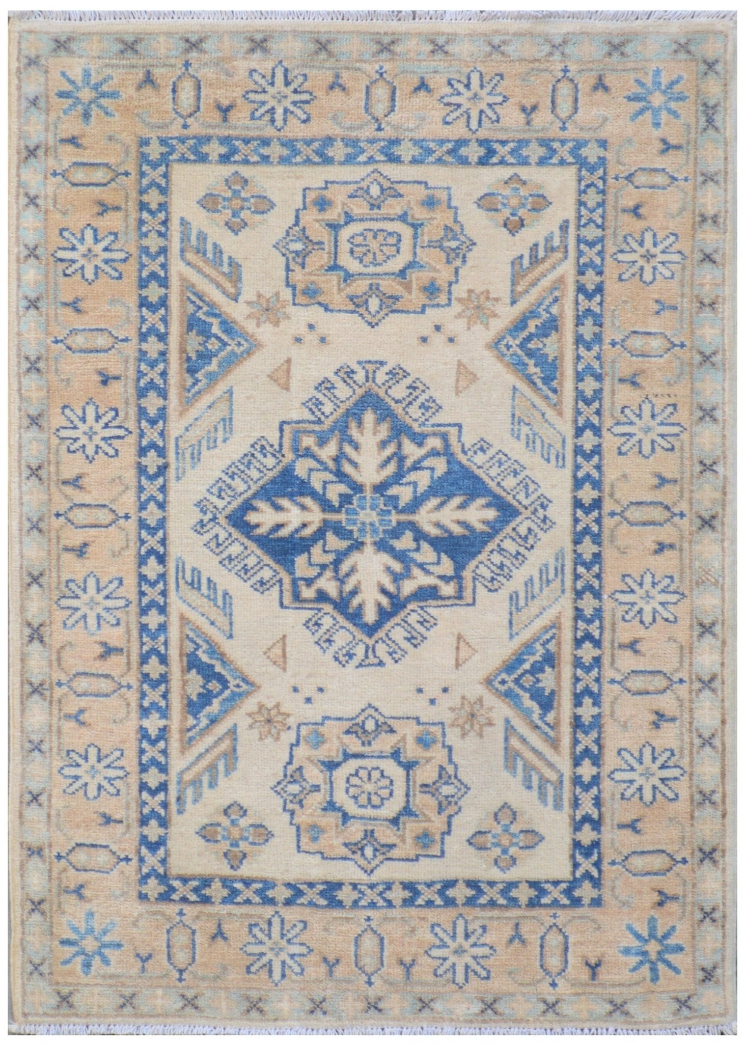 Handmade Afghan Kazakh Rug | 115 x 84 cm - Najaf Rugs & Textile