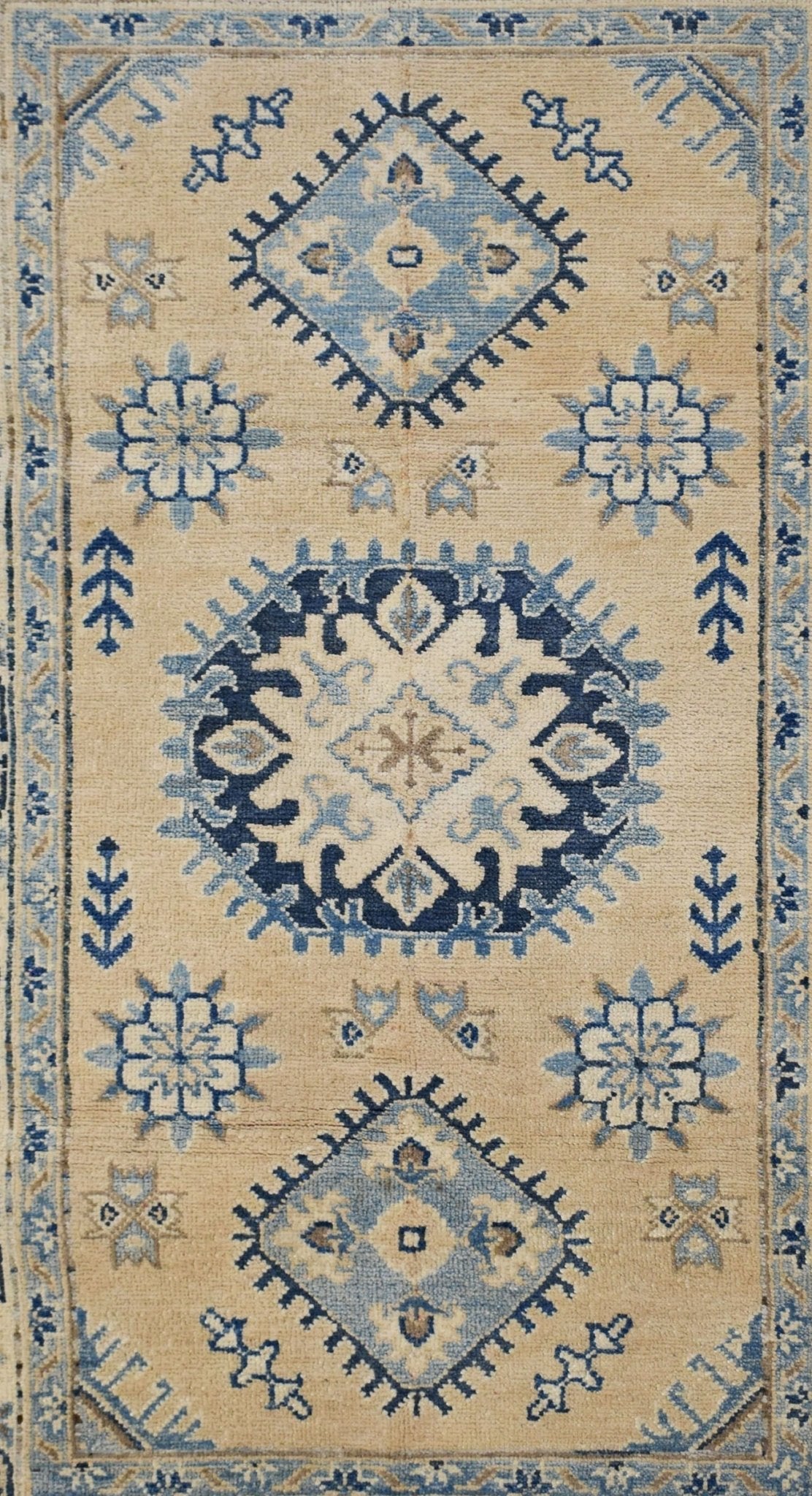 Handmade Afghan Kazakh Rug | 146 x 92 cm | 4'7" x 3' - Najaf Rugs & Textile