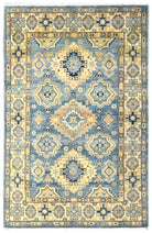 Handmade Afghan Kazakh Rug | 221 x 143 cm | 7'2" x 4'6" - Najaf Rugs & Textile